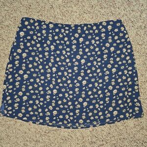 Lulus Floral Blue Skirt